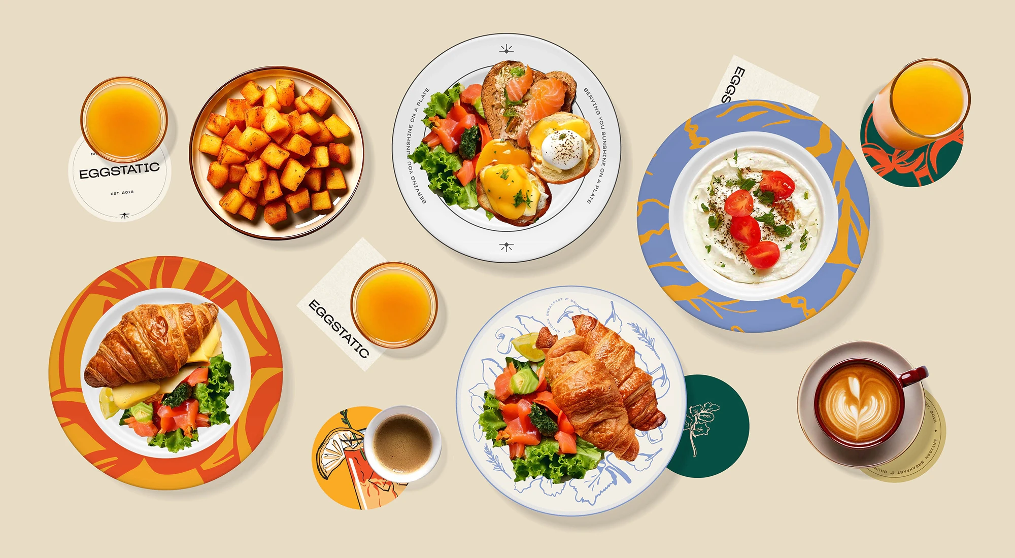 breakfast & brunch restaurant plate design