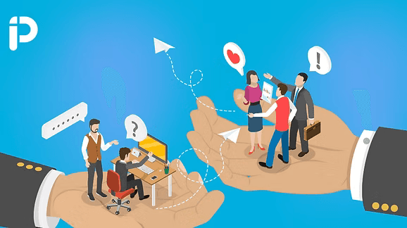 Illustration of nonprofit team members and retention strategies