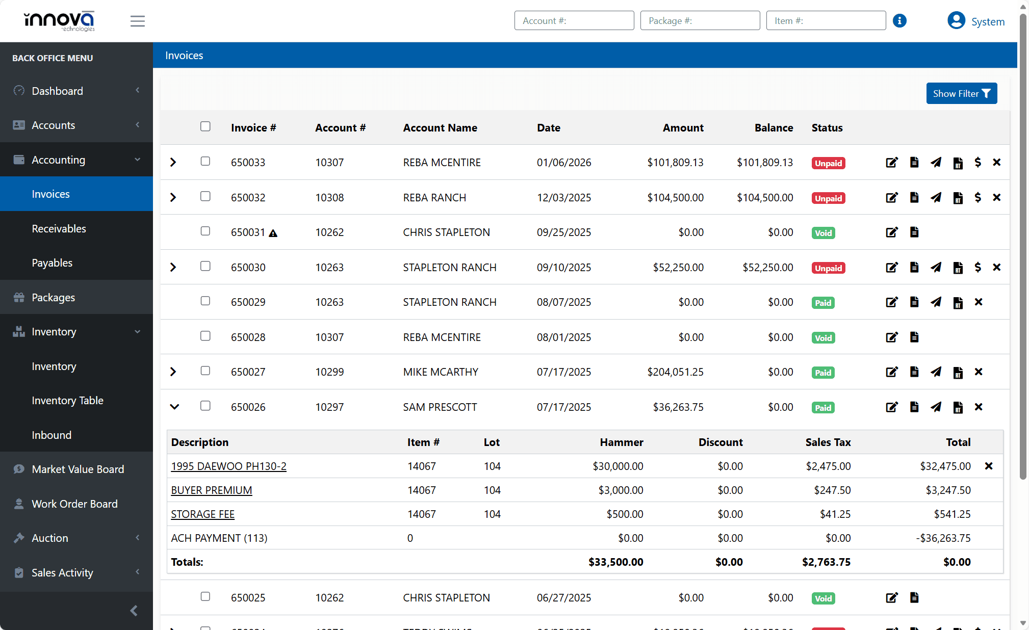 Innova backend