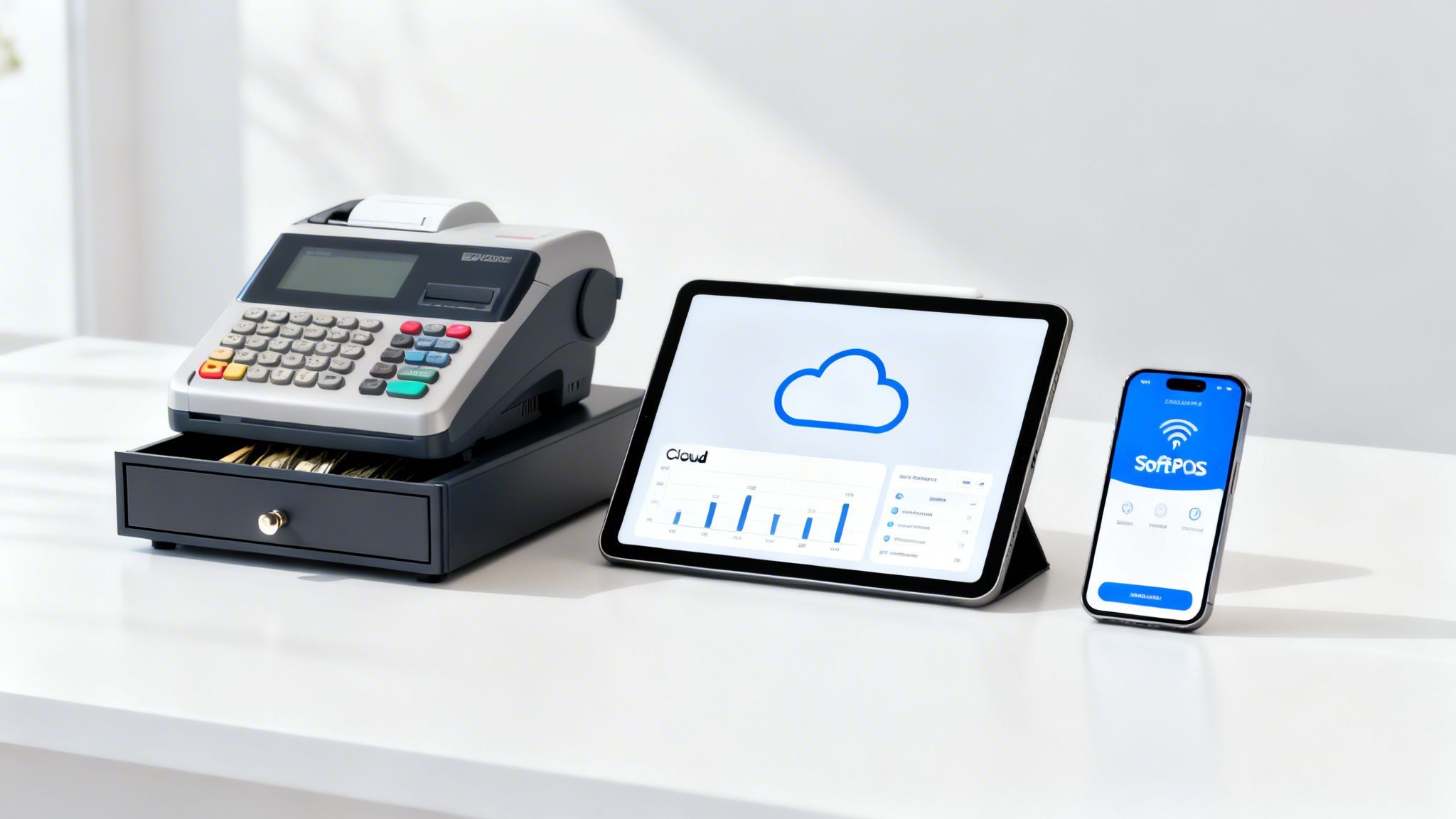 Traditional vs. Cloud vs. SoftPOS