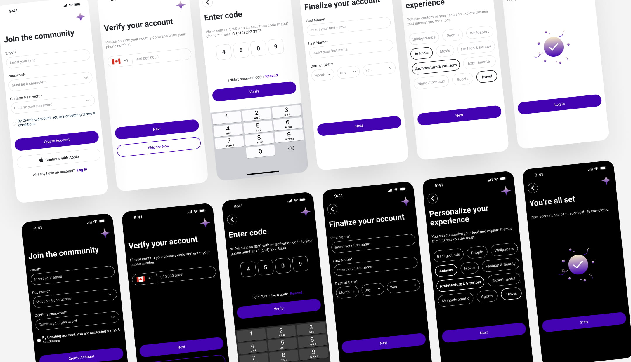 sign-up-app-dark-and light-theme