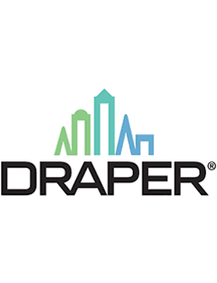 Draper Logo - Green, Blue, Black and White