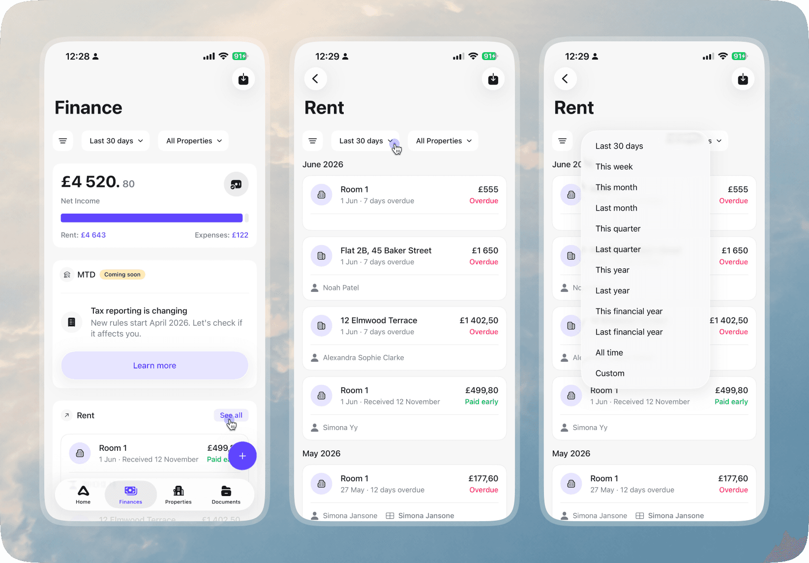 Payments on August