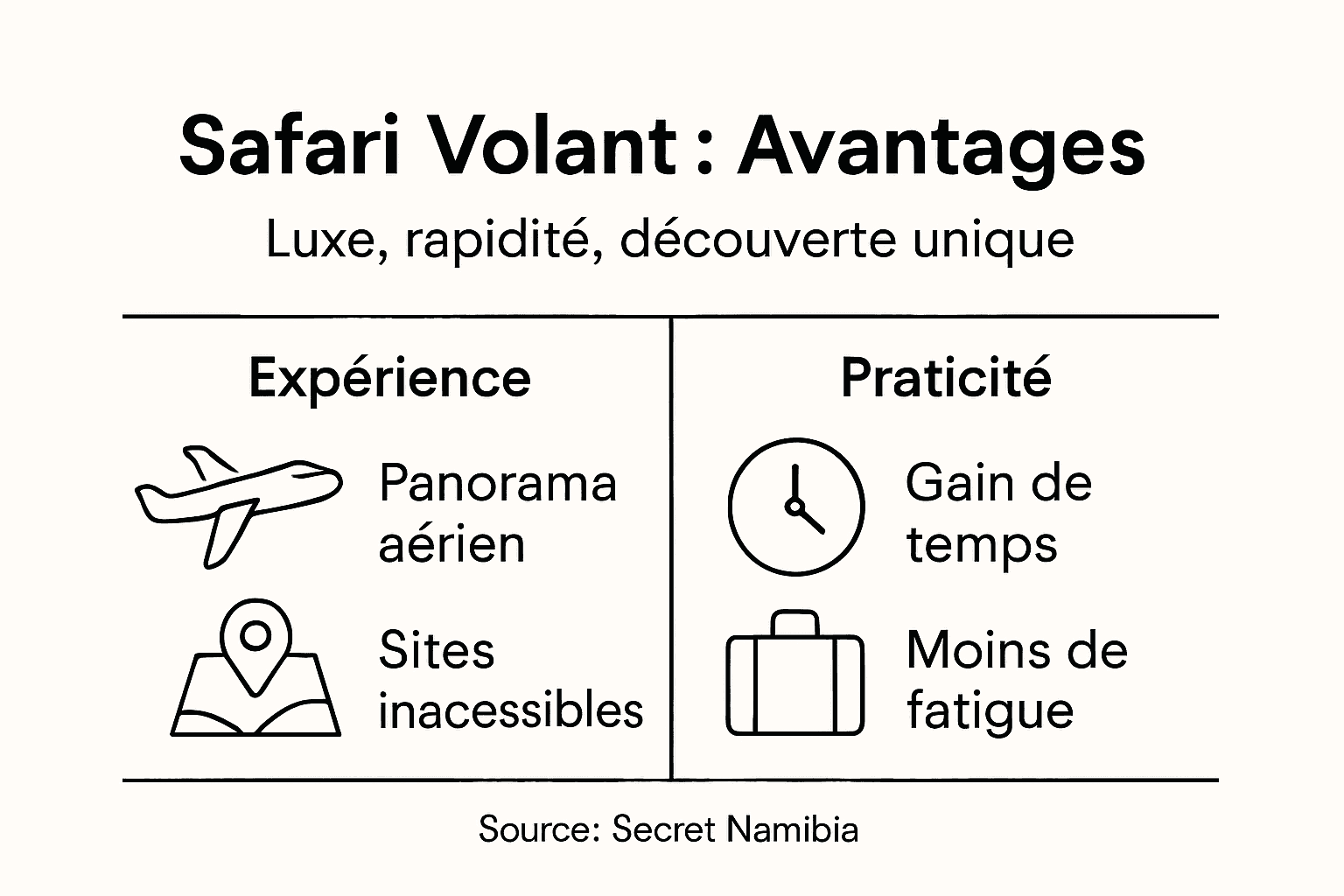 Infographie : les avantages incontournables d’un safari aérien