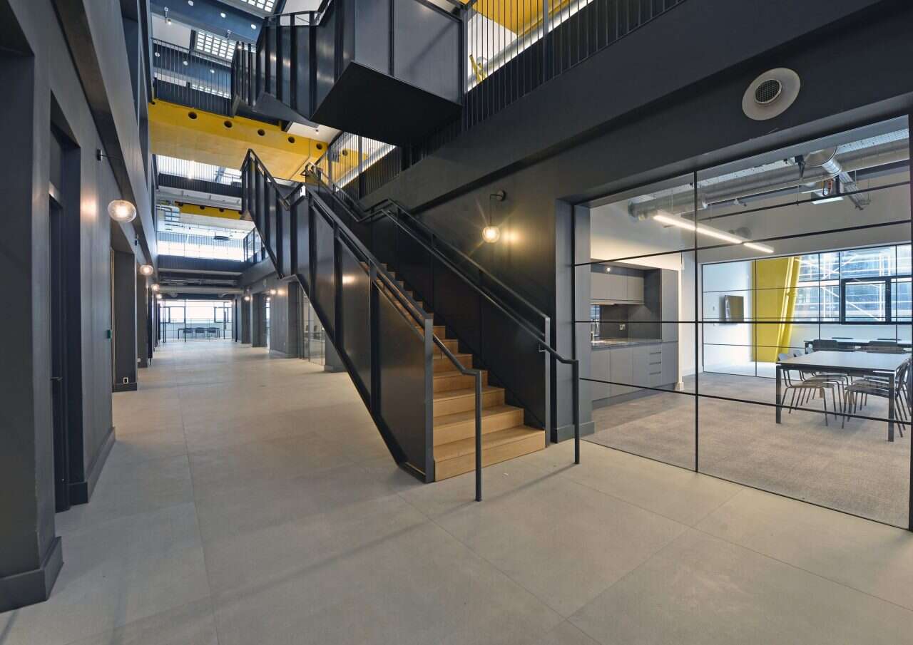 Reception lobby and stairwell in Express One in Manchester