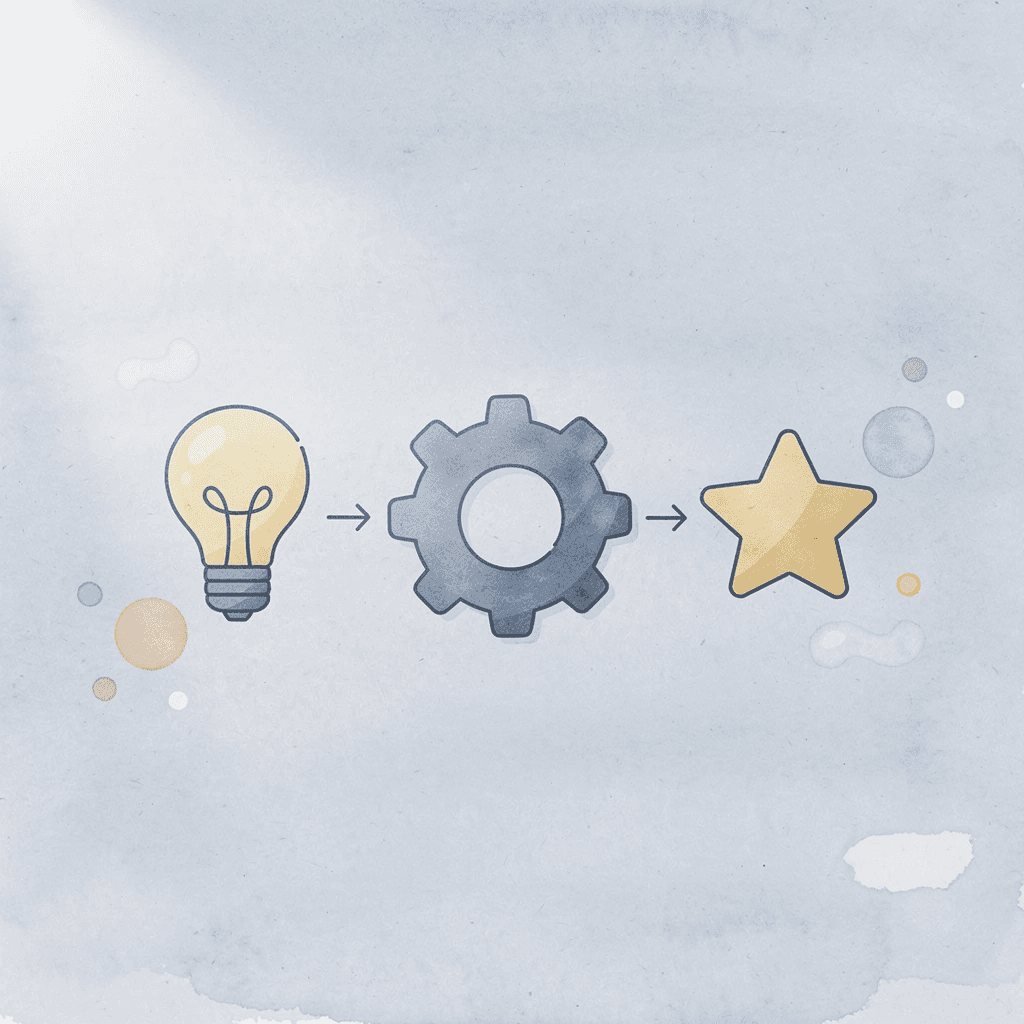 Three icons showing key factors for choosing preschool math curriculum