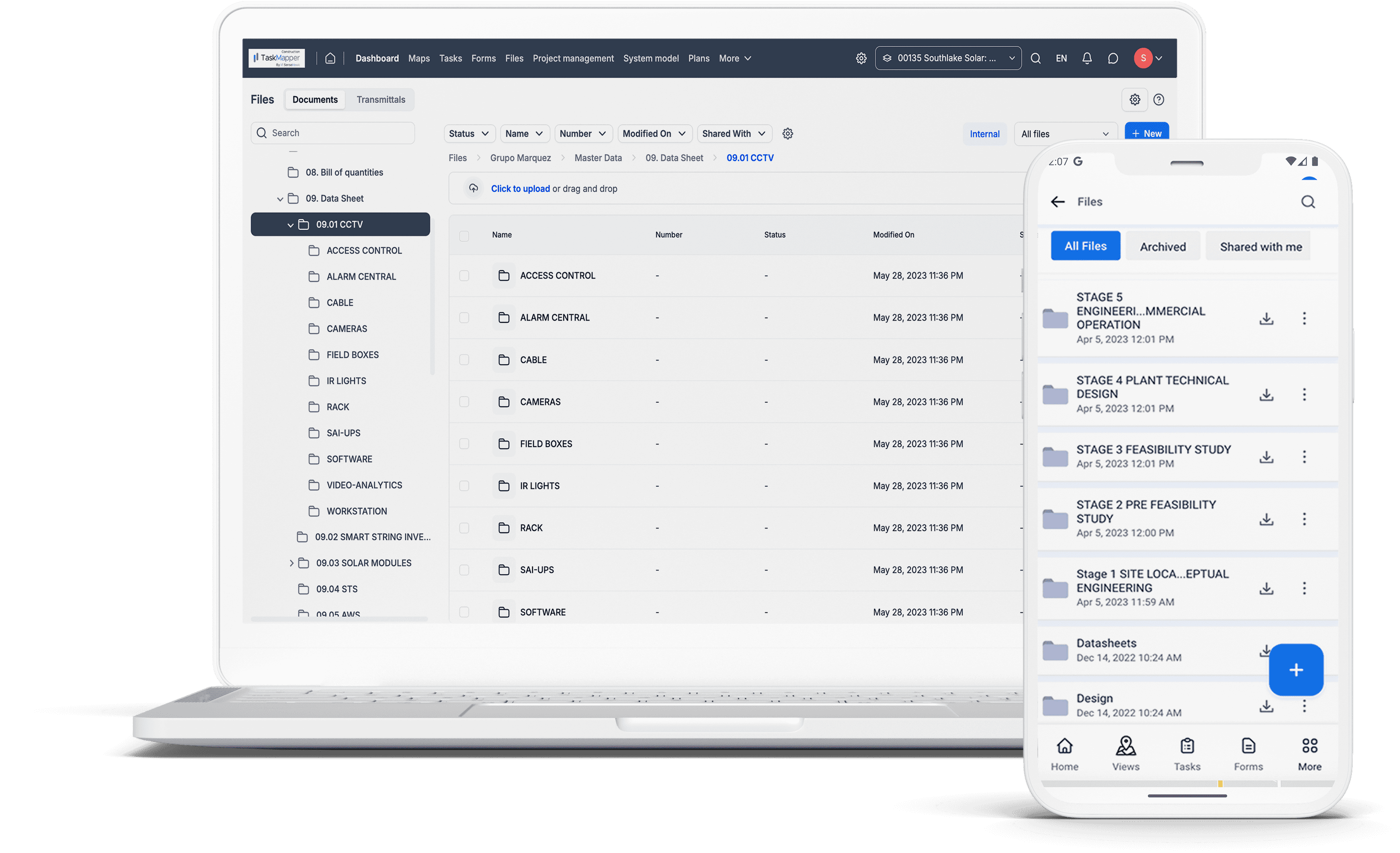 TaskMapper: Simplified document handling with centralized and organized project documents storage 