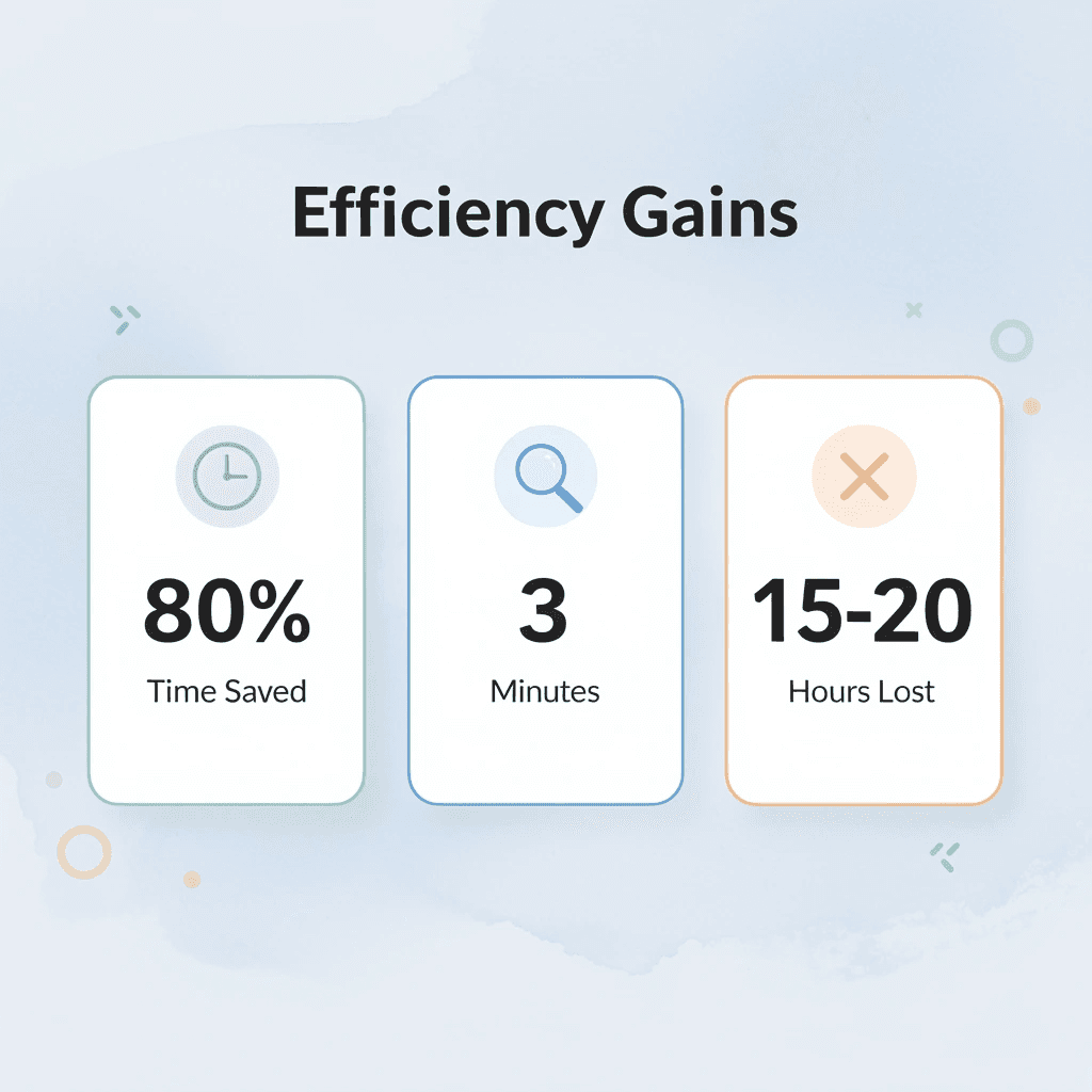 Statistics showing legal document management efficiency improvements
