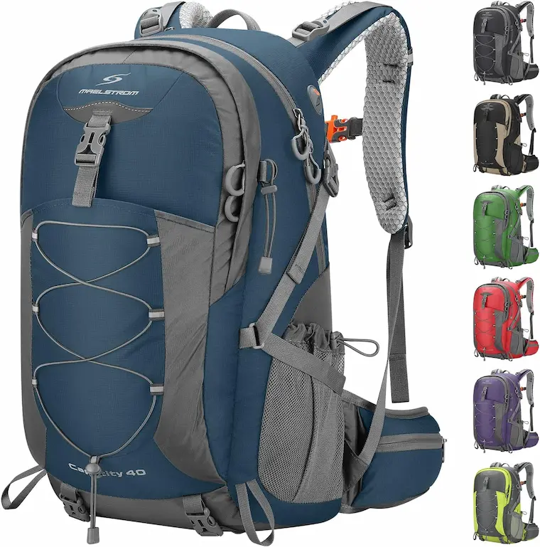 Maelstrom 40L waterproof hiking backpack for day hikes