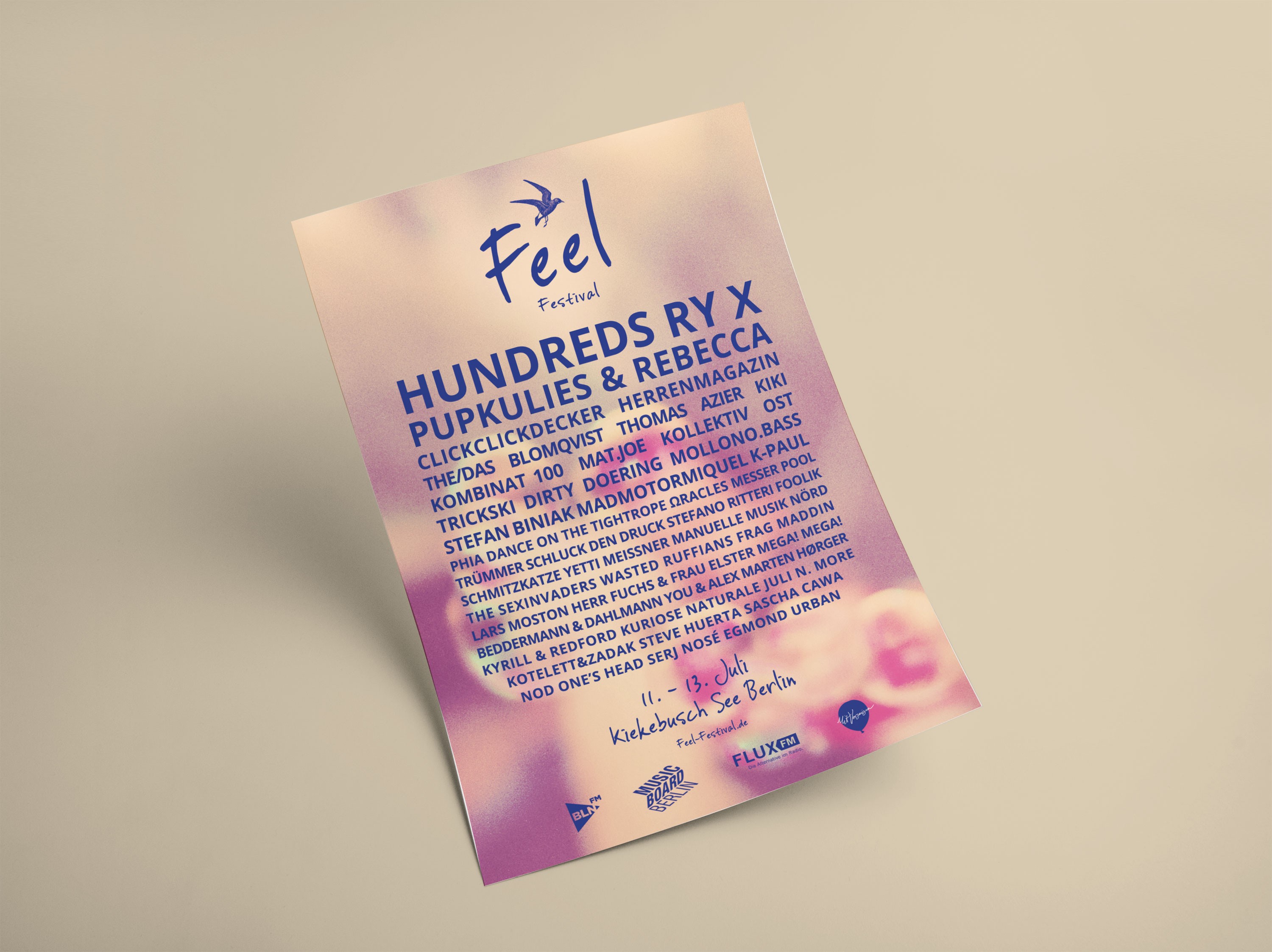 Flyer design for the Feel Festival