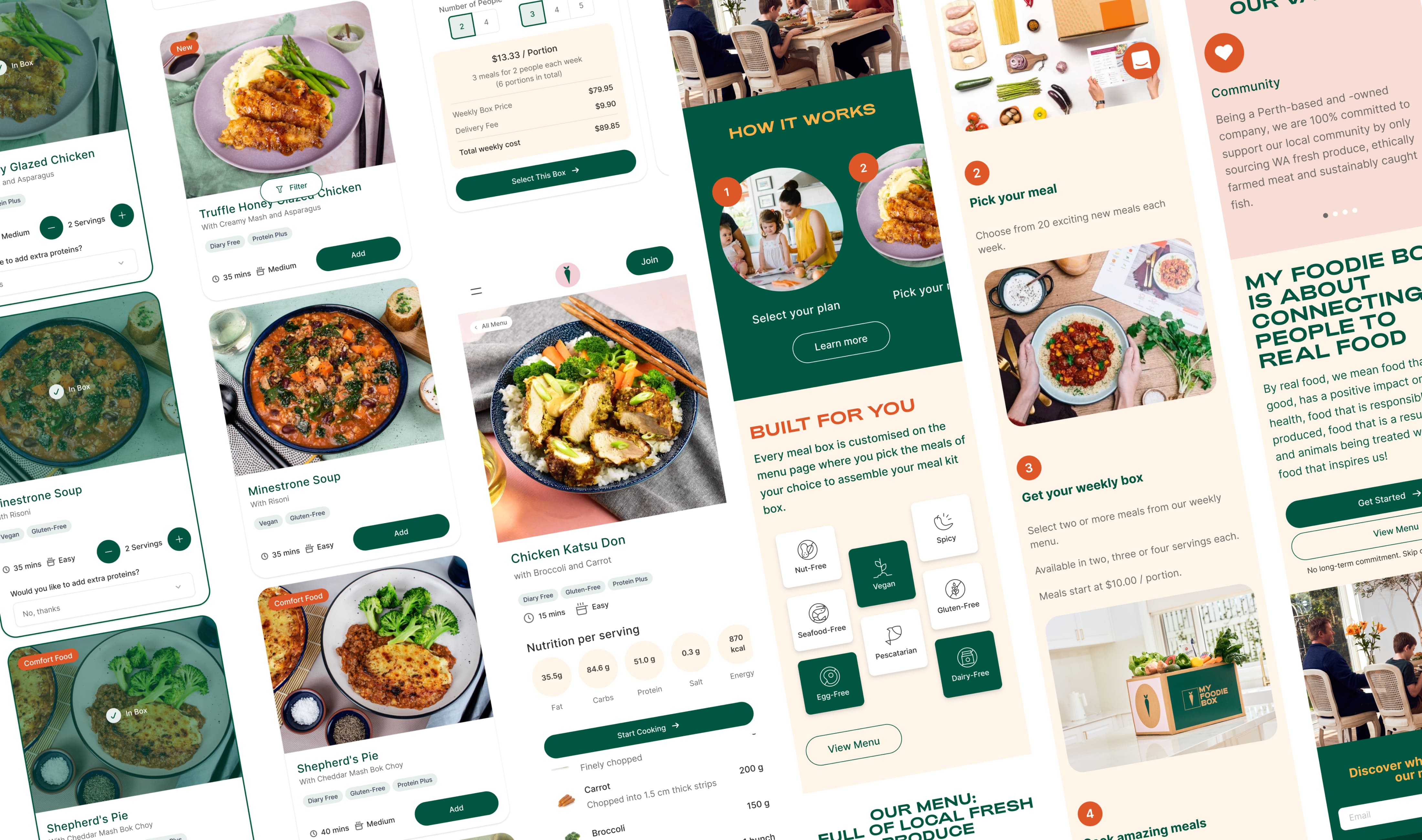 Mobile Design | My Foodie Box - Redesigning meal kits for effortless, inspired cooking experiences