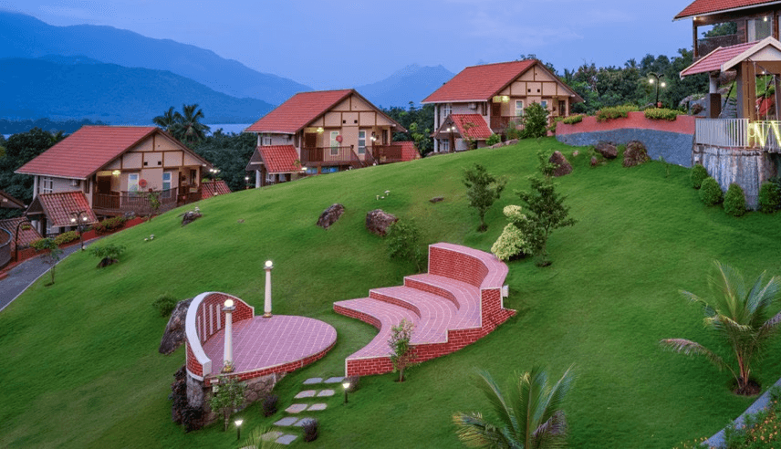 RIMINI – A scenic amphitheater at Au Revoir Resort, perfect for cultural performances, weddings, and events. A serene venue doubling as a campfire spot, relaxation meditation area, and yoga center, offering a unique event experience near Palakkad.