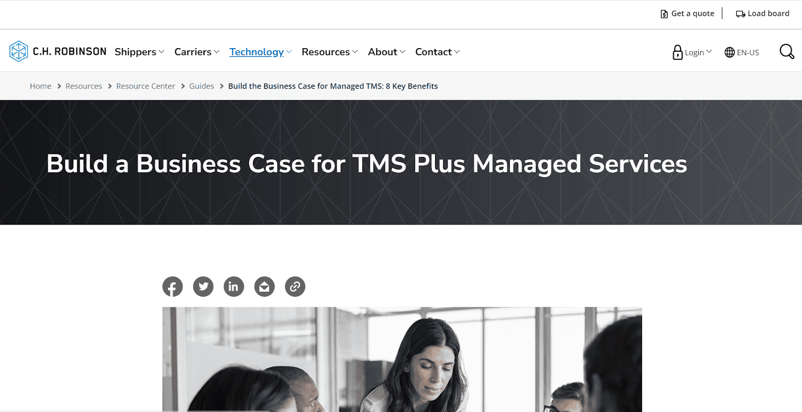 TMC by C.H. Robinson – Best for Managed Transportation Services
