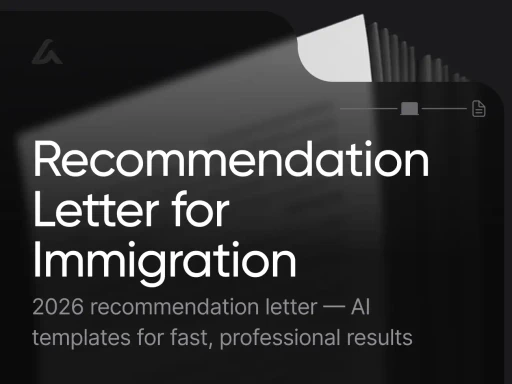 Recommendation Letter for Immigration