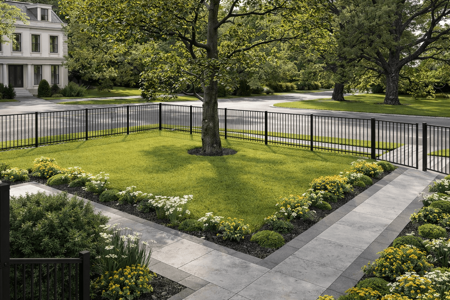 Decorative front-yard fencing