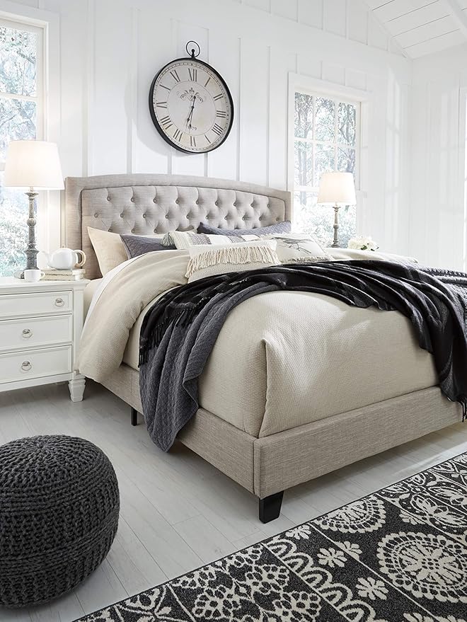 Upgrade your home or office with the jerary queen upholstered bed, built for style and functionality.