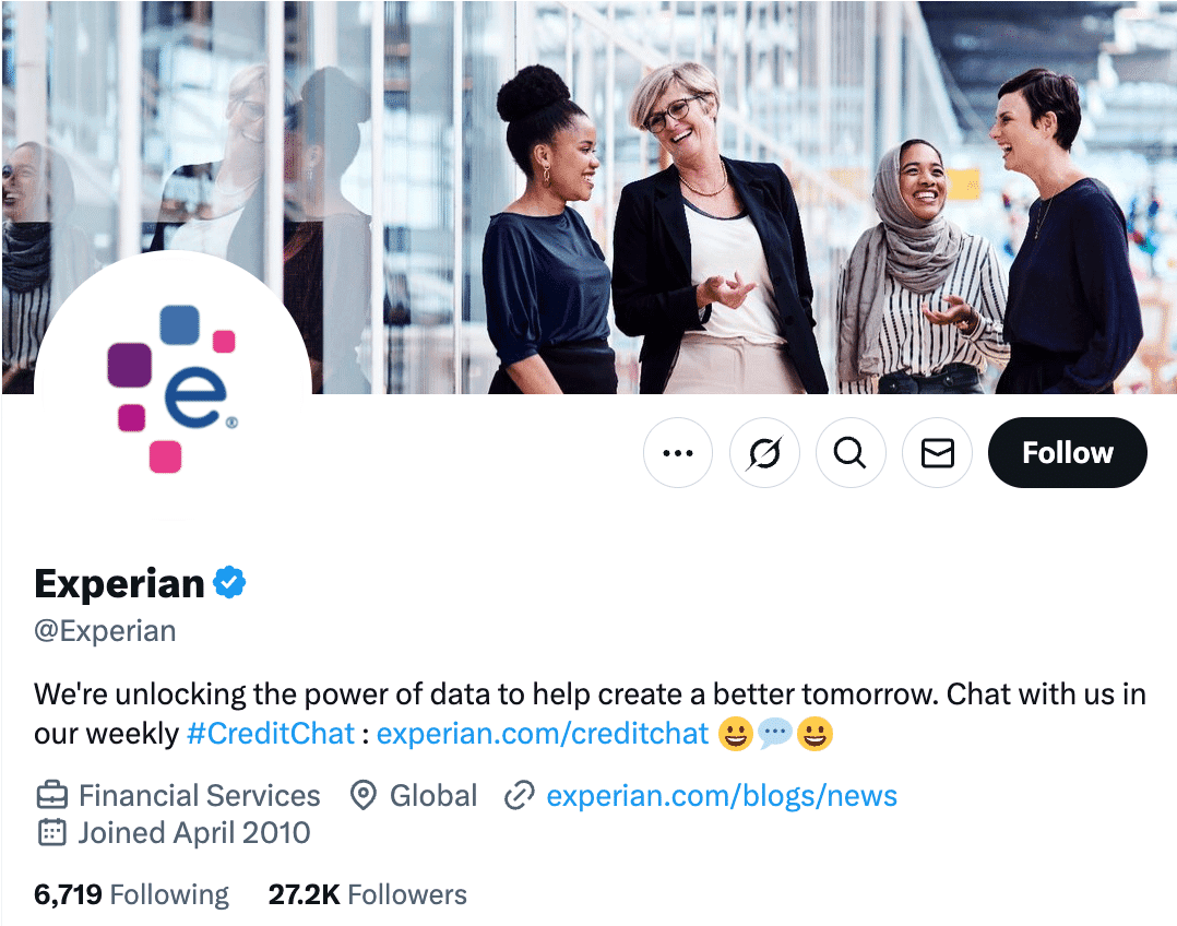 Marketing Spotlight Experian social media content