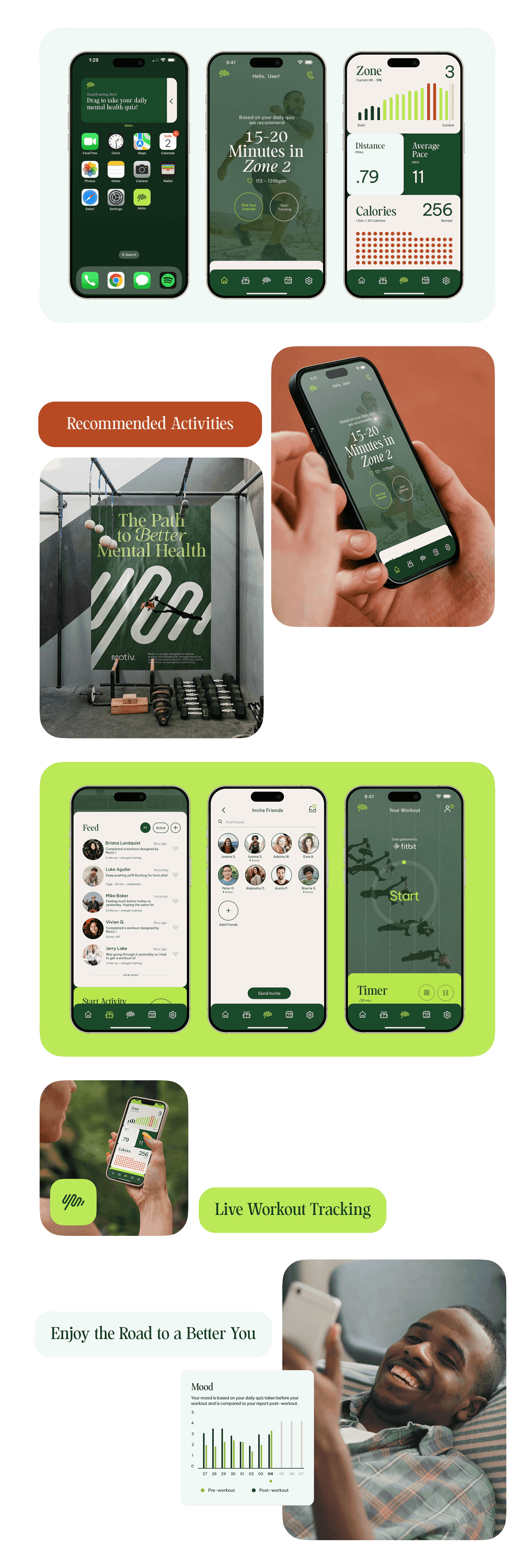 mockups of app screenshot