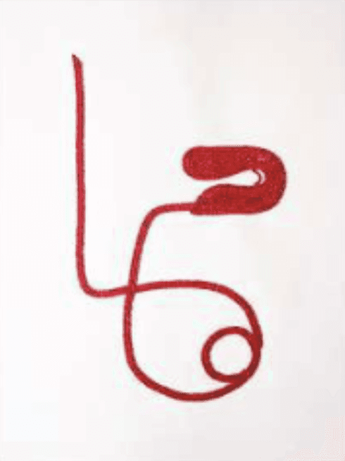 herd of sheep on road painting