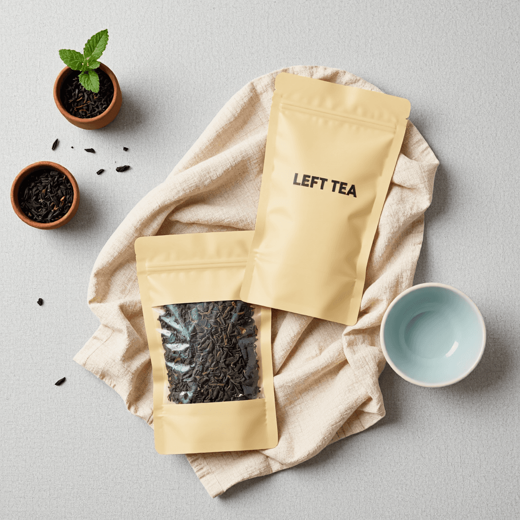 product photography of two bags of tea