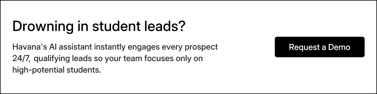 Drowning in student leads?