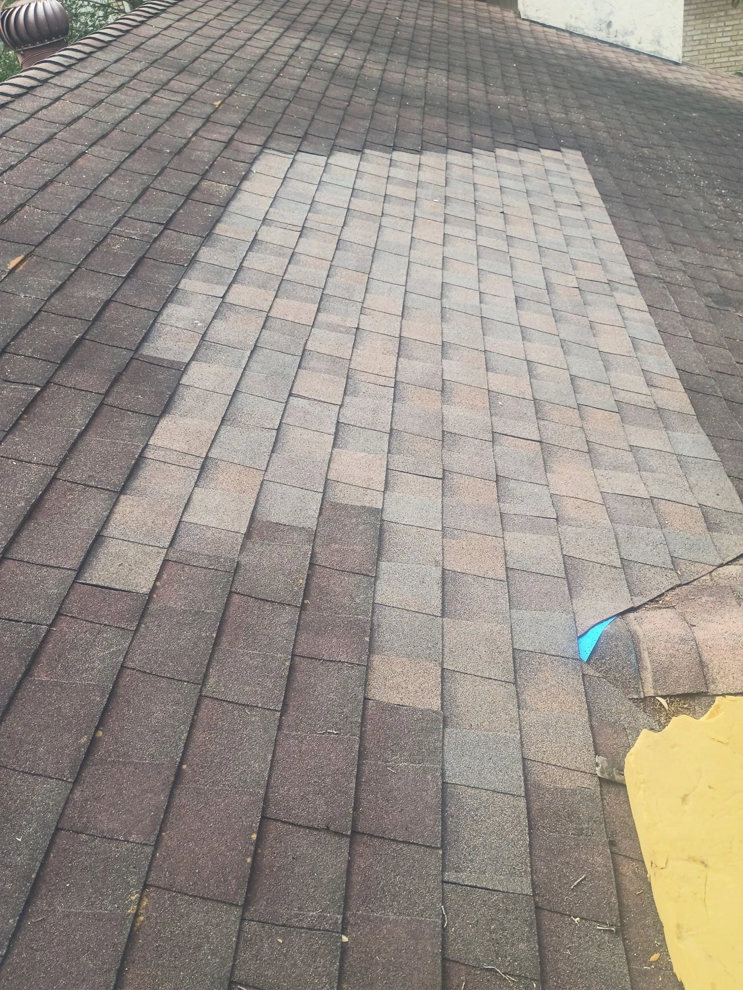 Finished repair: rotten decking and shingle repair in San Antonio, Texas.