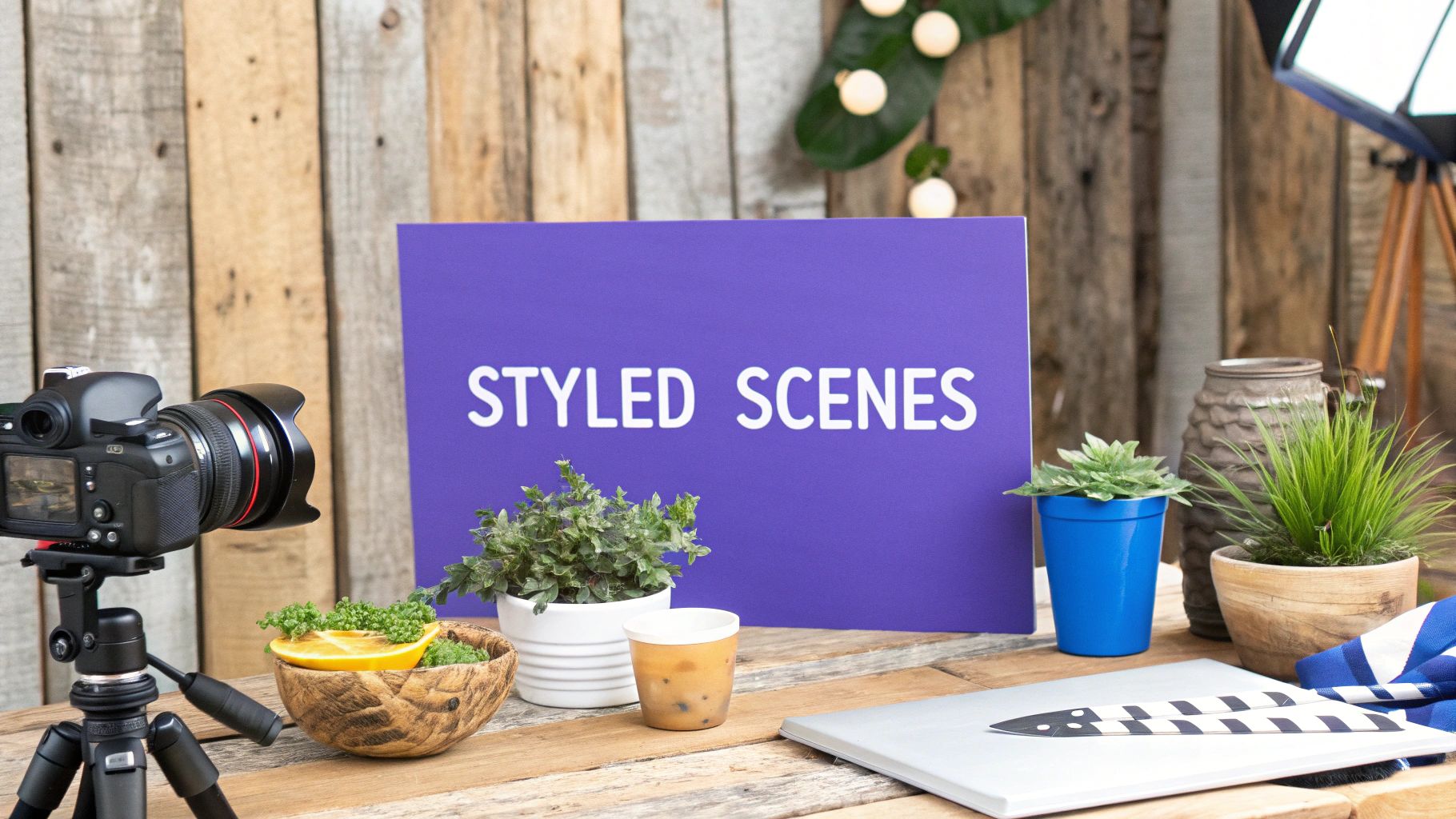 A neatly styled product photo showing a small item on a textured background with minimal props.