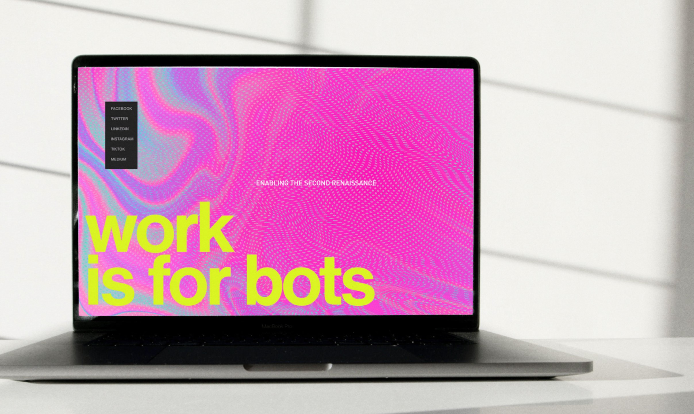 Desktop website mockup for The Blank Collar created by our team as part of the brand identity project