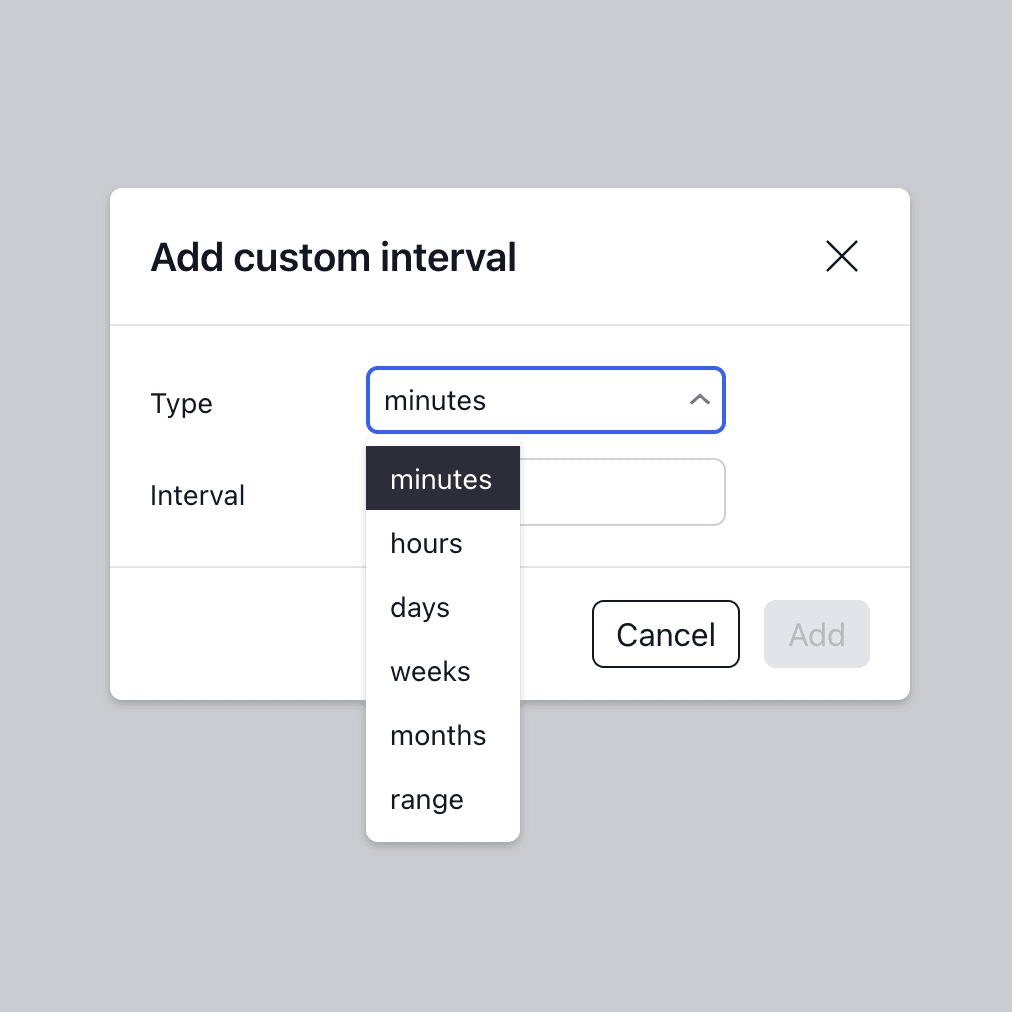 Add Custom Interval