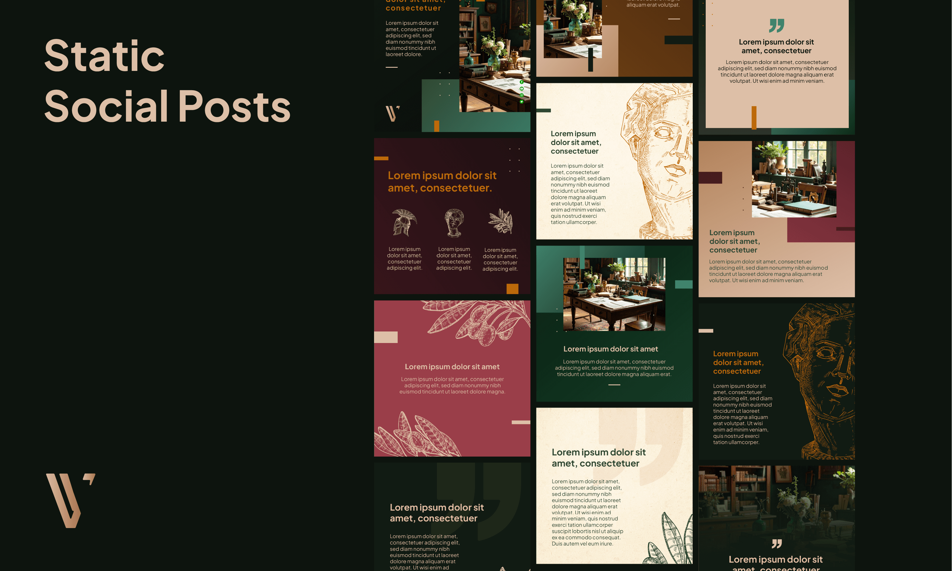 Viridian Social Posts Mockups