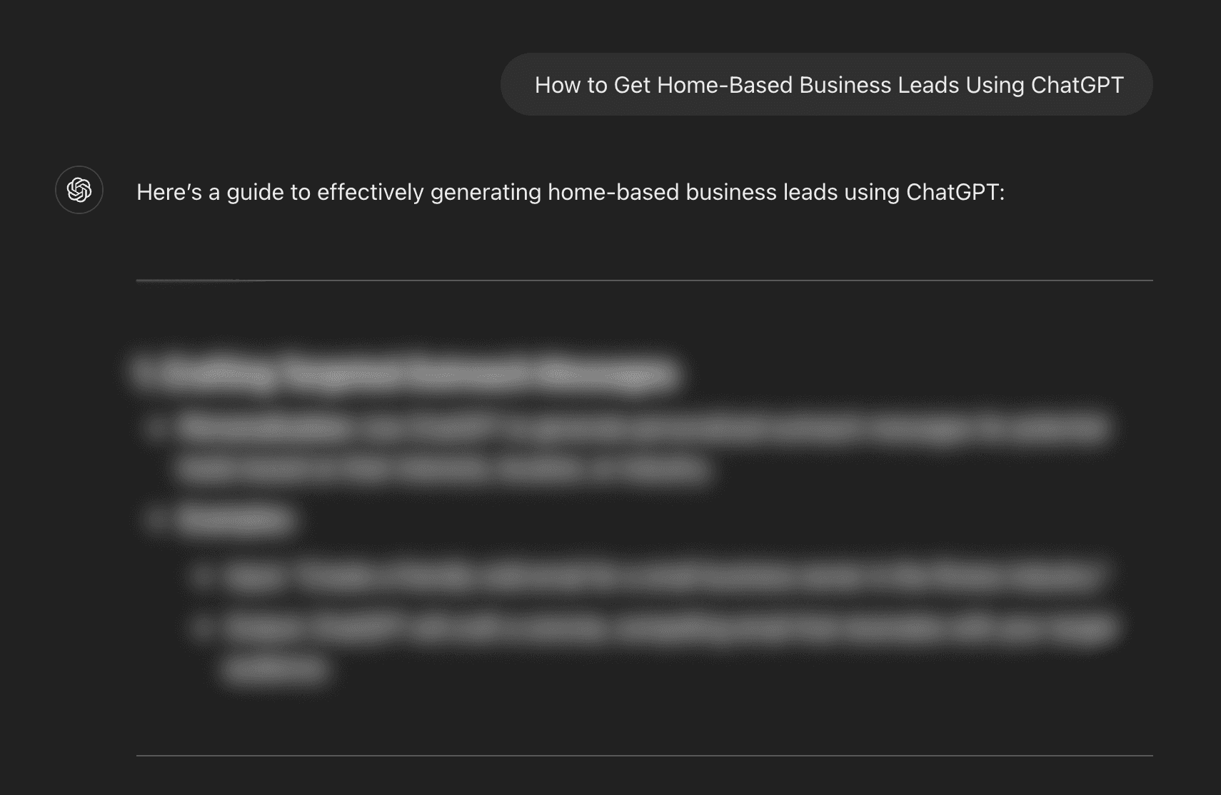  How to Get Home-Based Business Leads Using ChatGPT