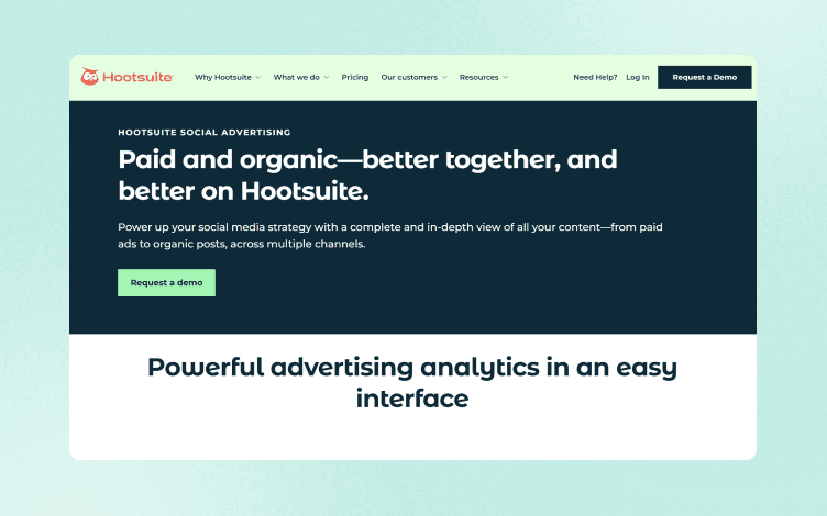 Hootsuite homepage