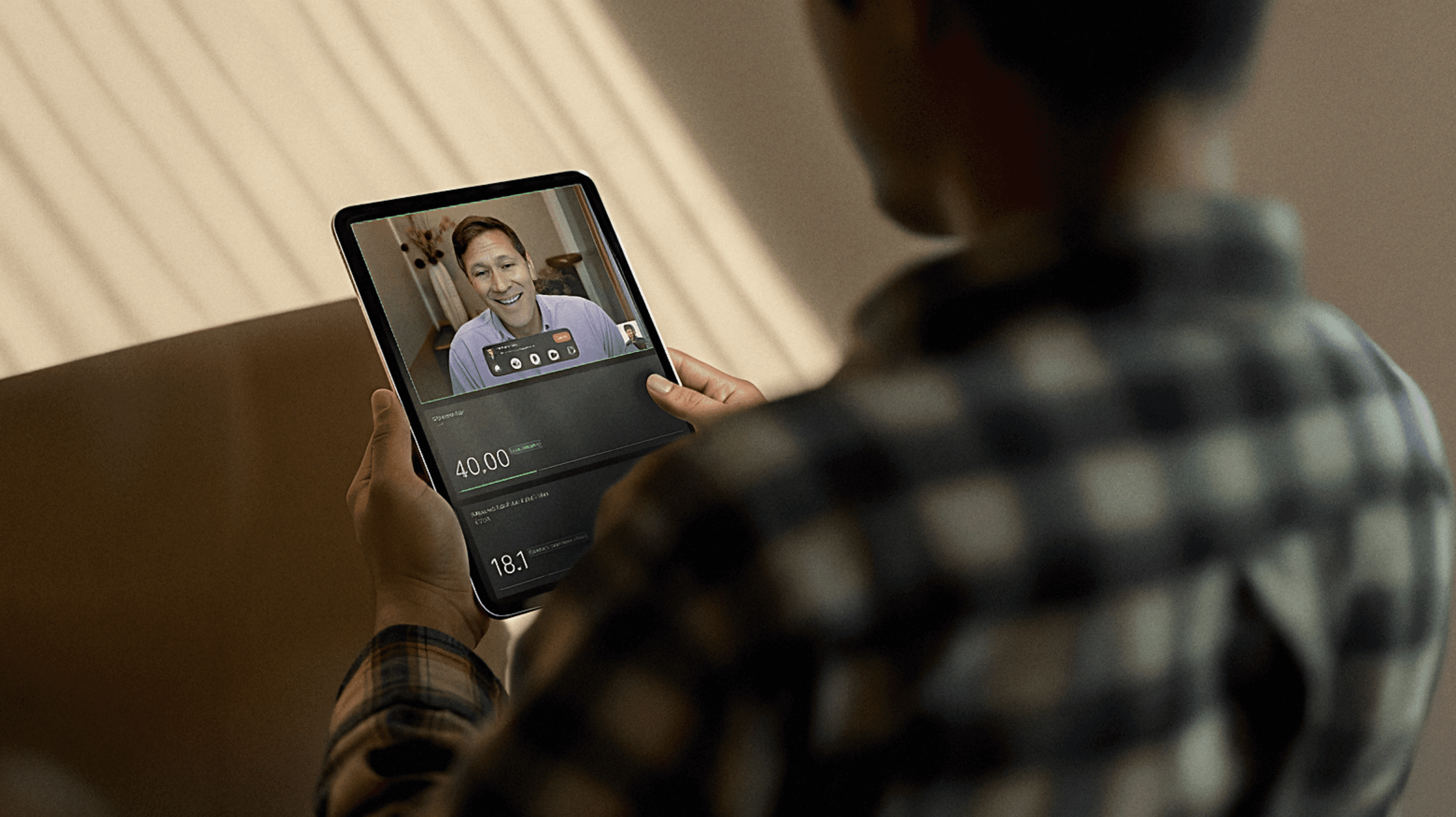 Virtual consultation reviewing a personalized longevity risk assessment and comprehensive health testing results.