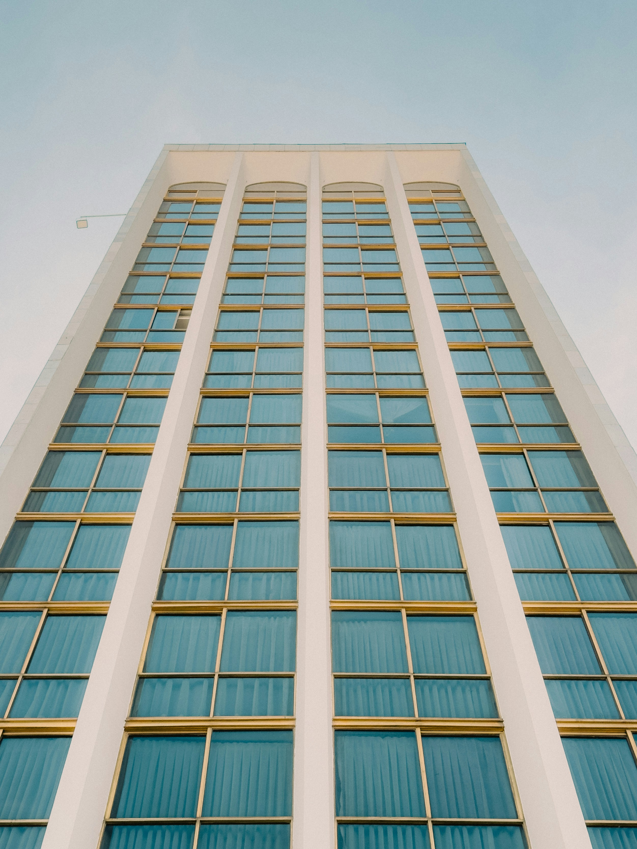 Tall modern building with many windows