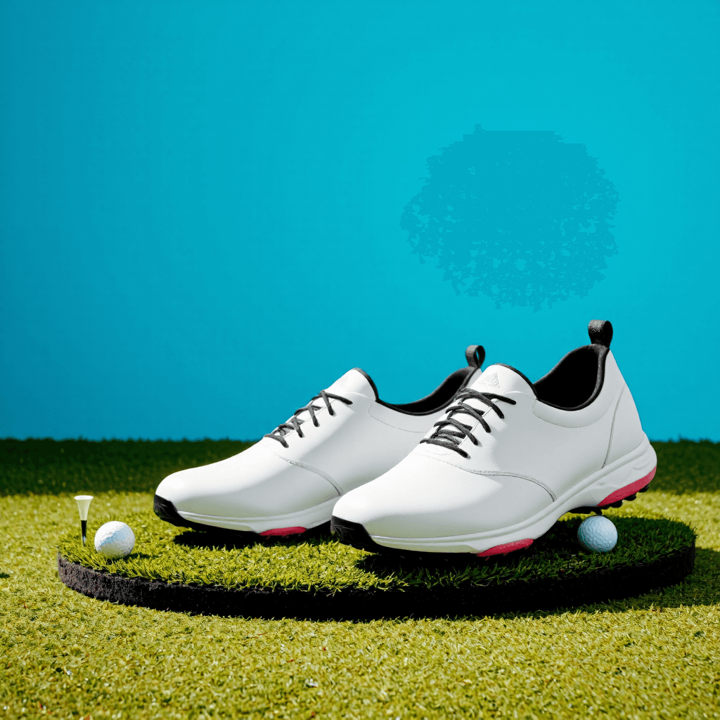 product photography of a pair of golf shoes