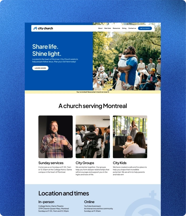 Social media post template