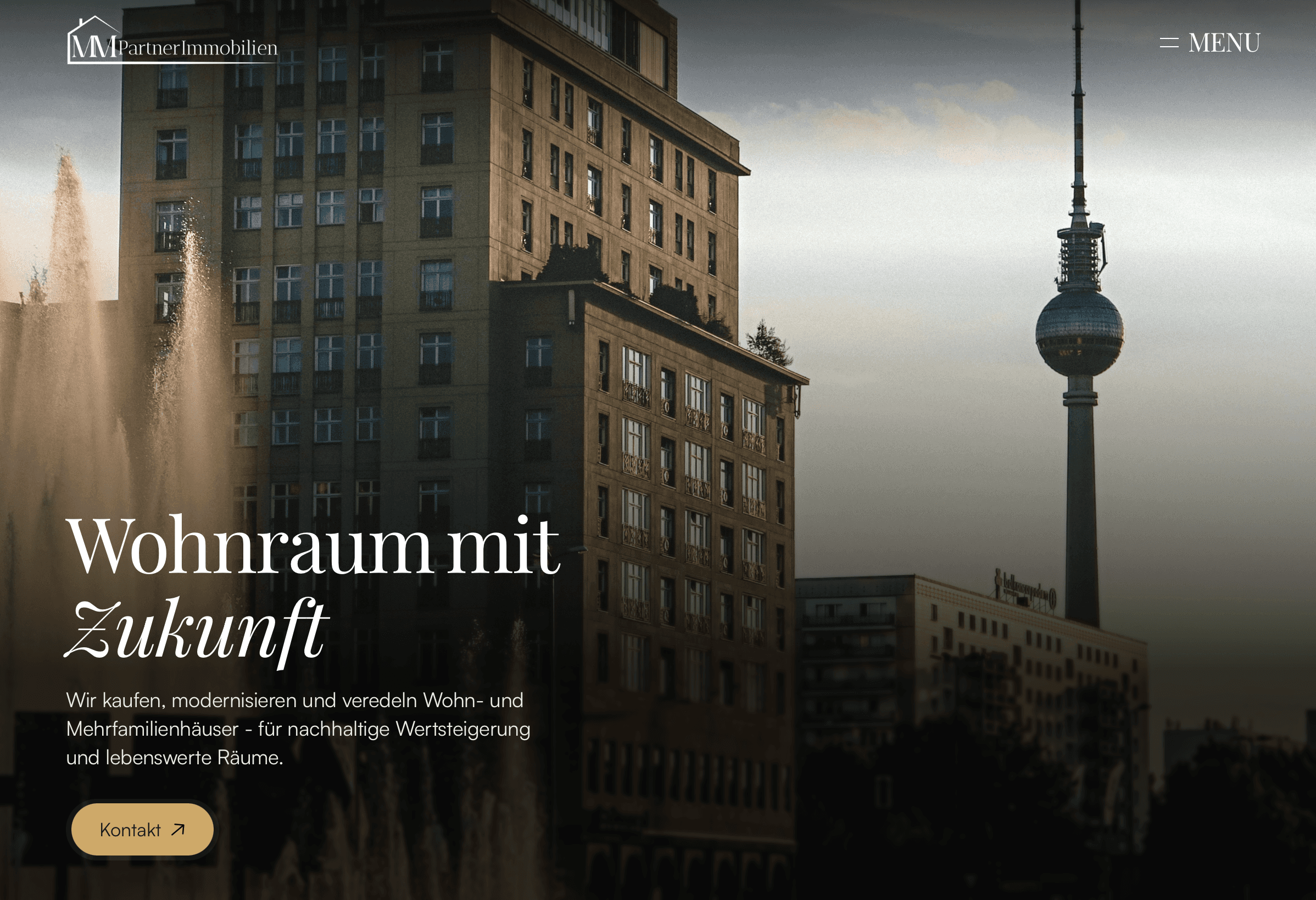 Website-Startseite von GSI Ingenieure mit Baustellenfoto, Logo, Leistungsübersicht und Referenzen wie Wohngebäude und Bildungseinrichtungen.