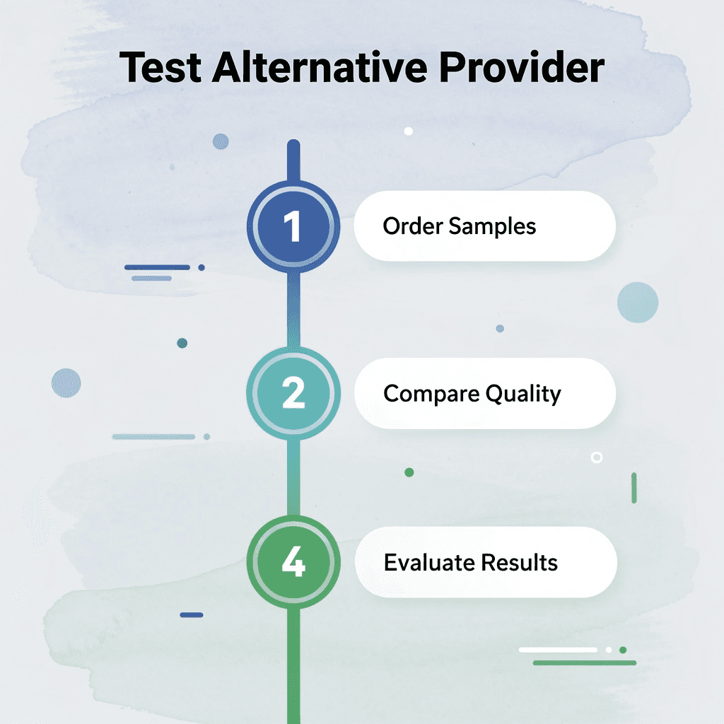 Step-by-step process for testing alternative providers