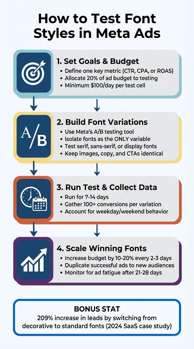 4-Step Process for Testing Font Styles in Meta Ads