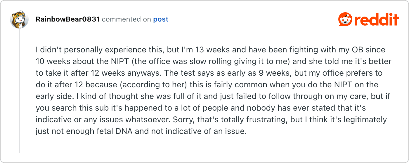 Post on Reddit