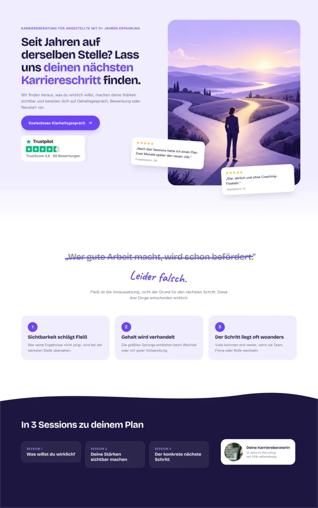 Webseiten-Design für Karriereberatung