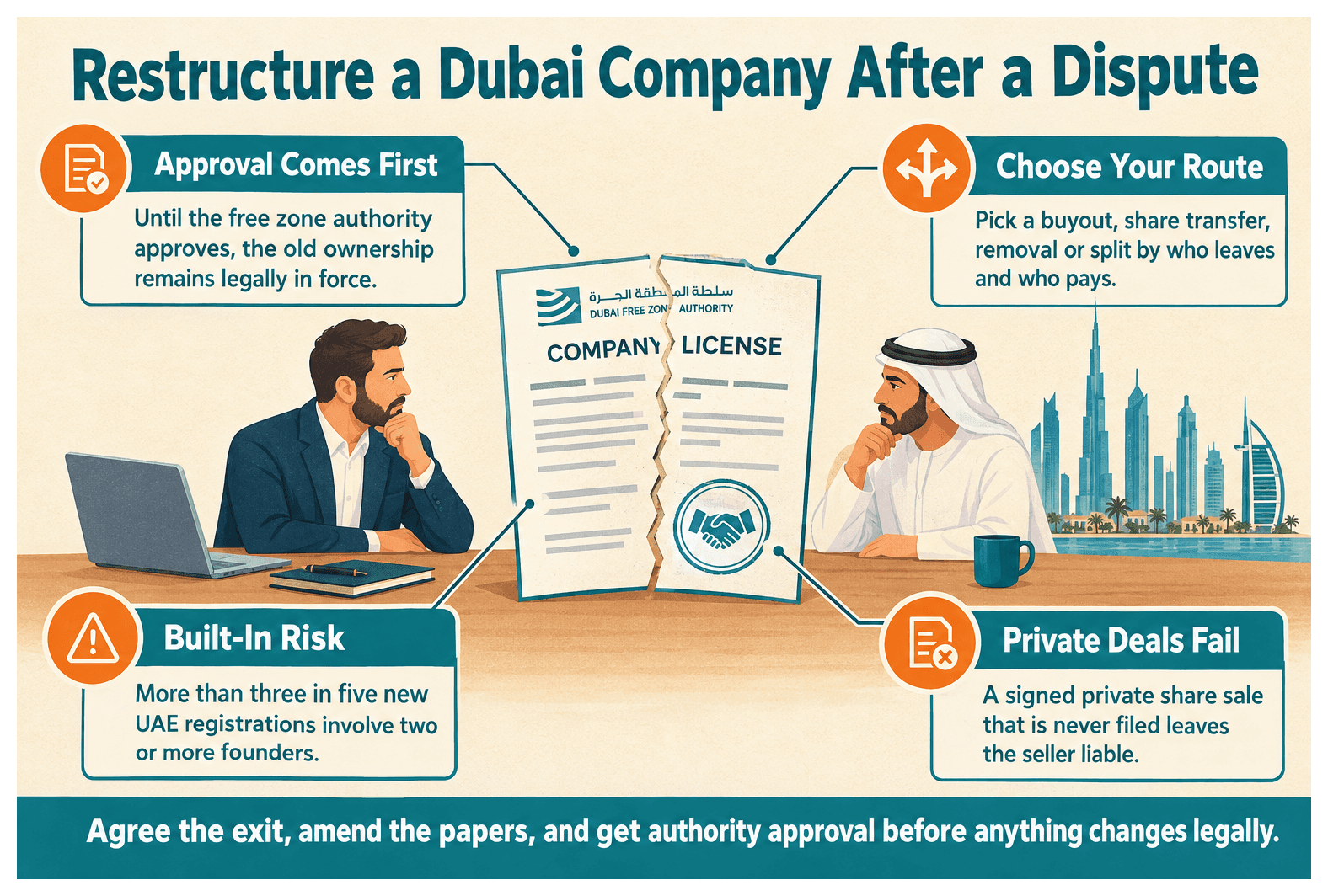 Infographic: How to Restructure a Dubai Company After a Dispute