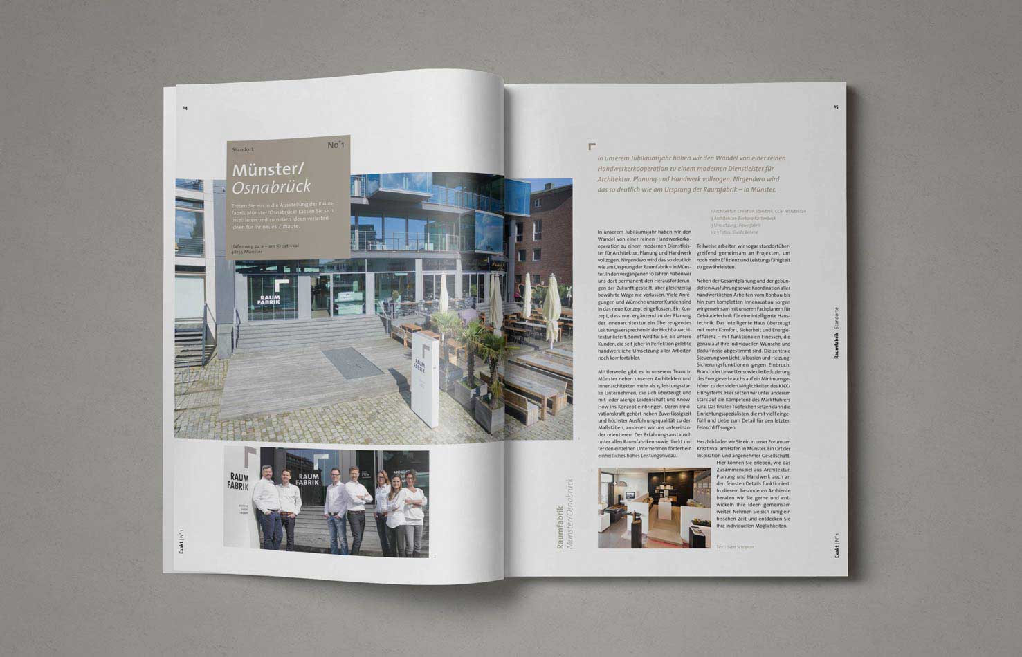 Doppelseite im Exakt Magazin – journalistische Inhalte modern aufbereitet