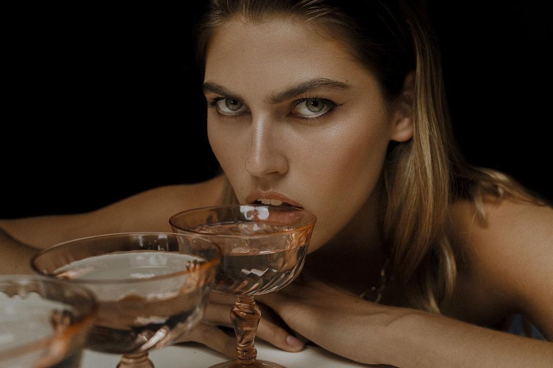 woman and rosé