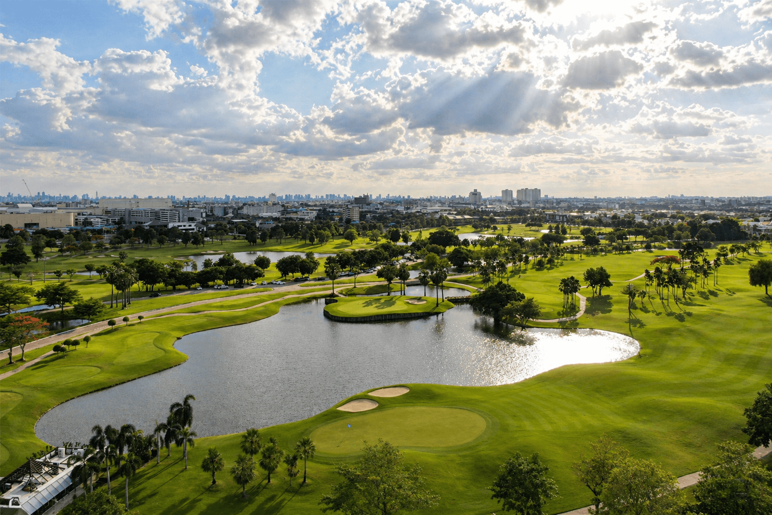 two person playing golf