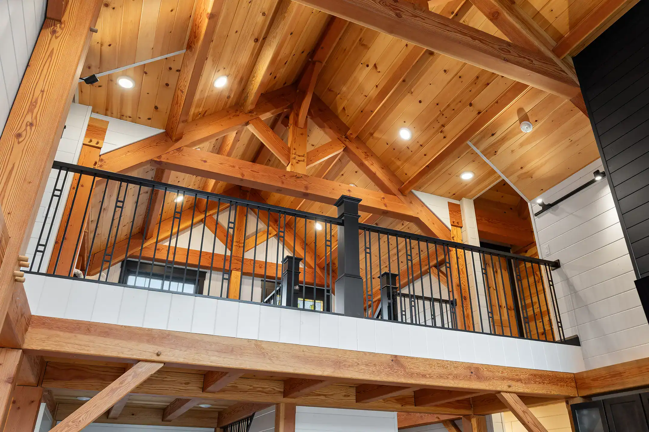 Upper Peninsula waterfront timber frame home photographed by Citadel Photography — view 19