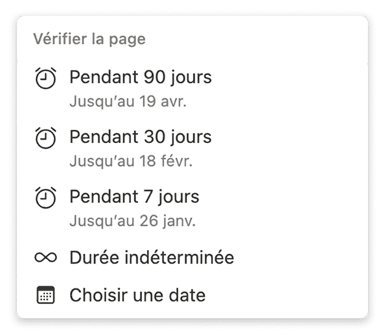 Comment choisir la date de prochaine vérification dans Notion