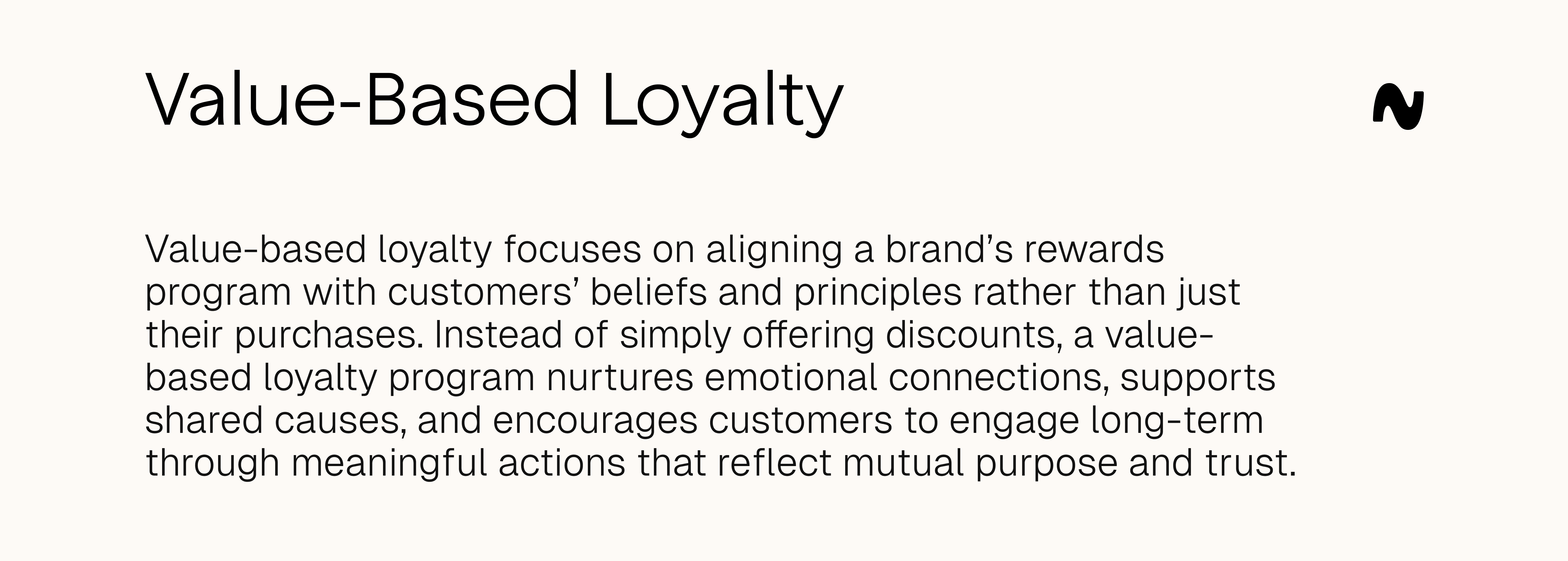Value based Loyalty definition 