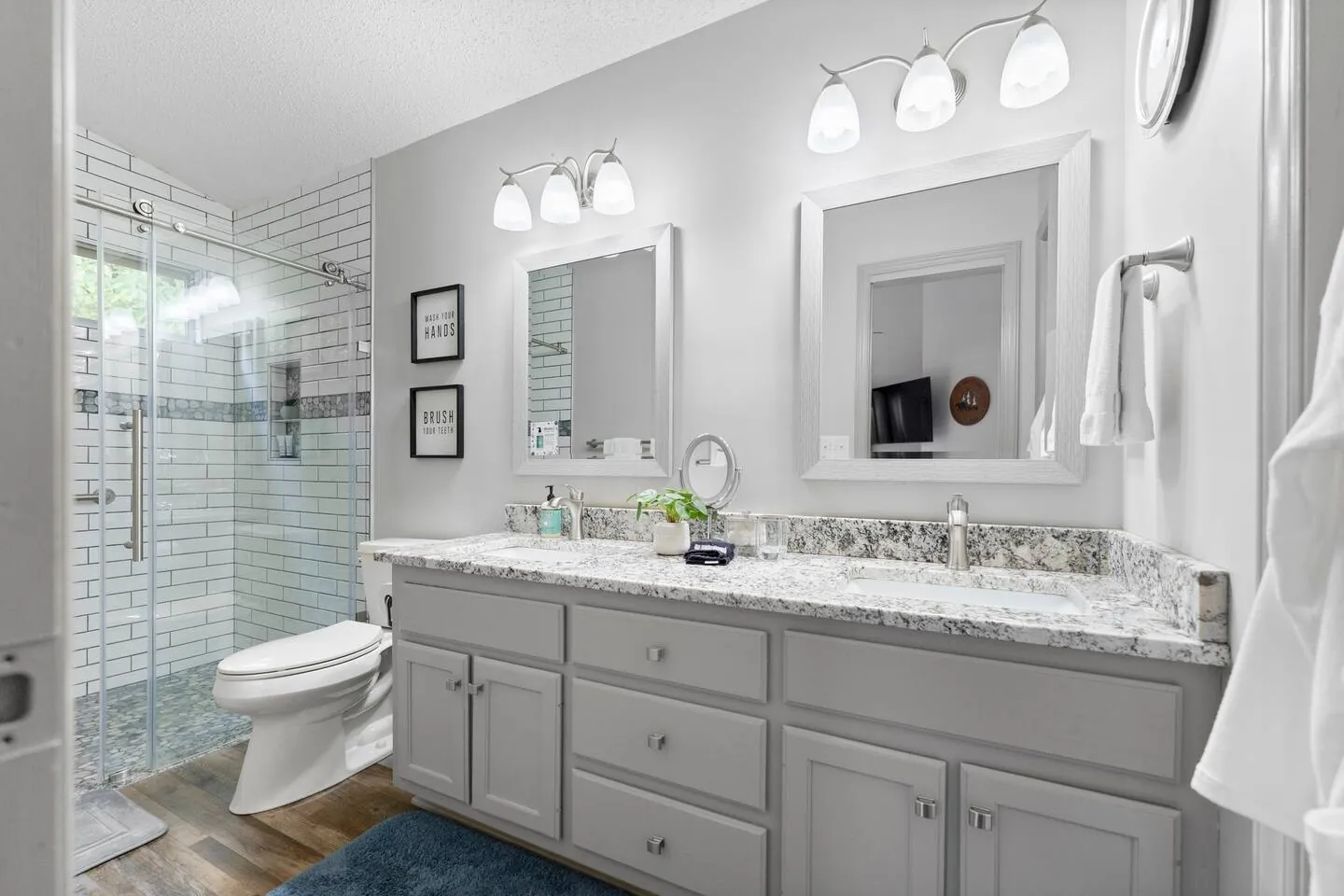 Bella Vita primary bathroom with a double vanity