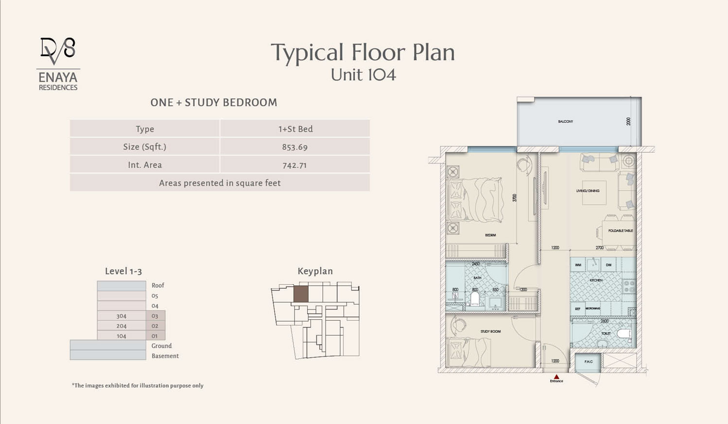 Enaya Residences at JVT 1 Bedroom